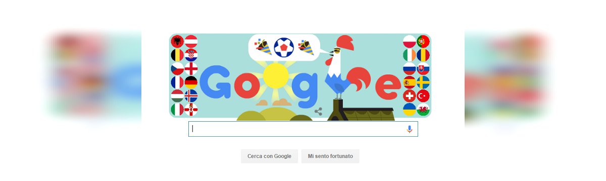 Google dedica un doodle agli Europei di calcio 2016