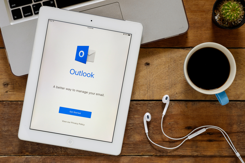 Avvio programma Outlook su tablet