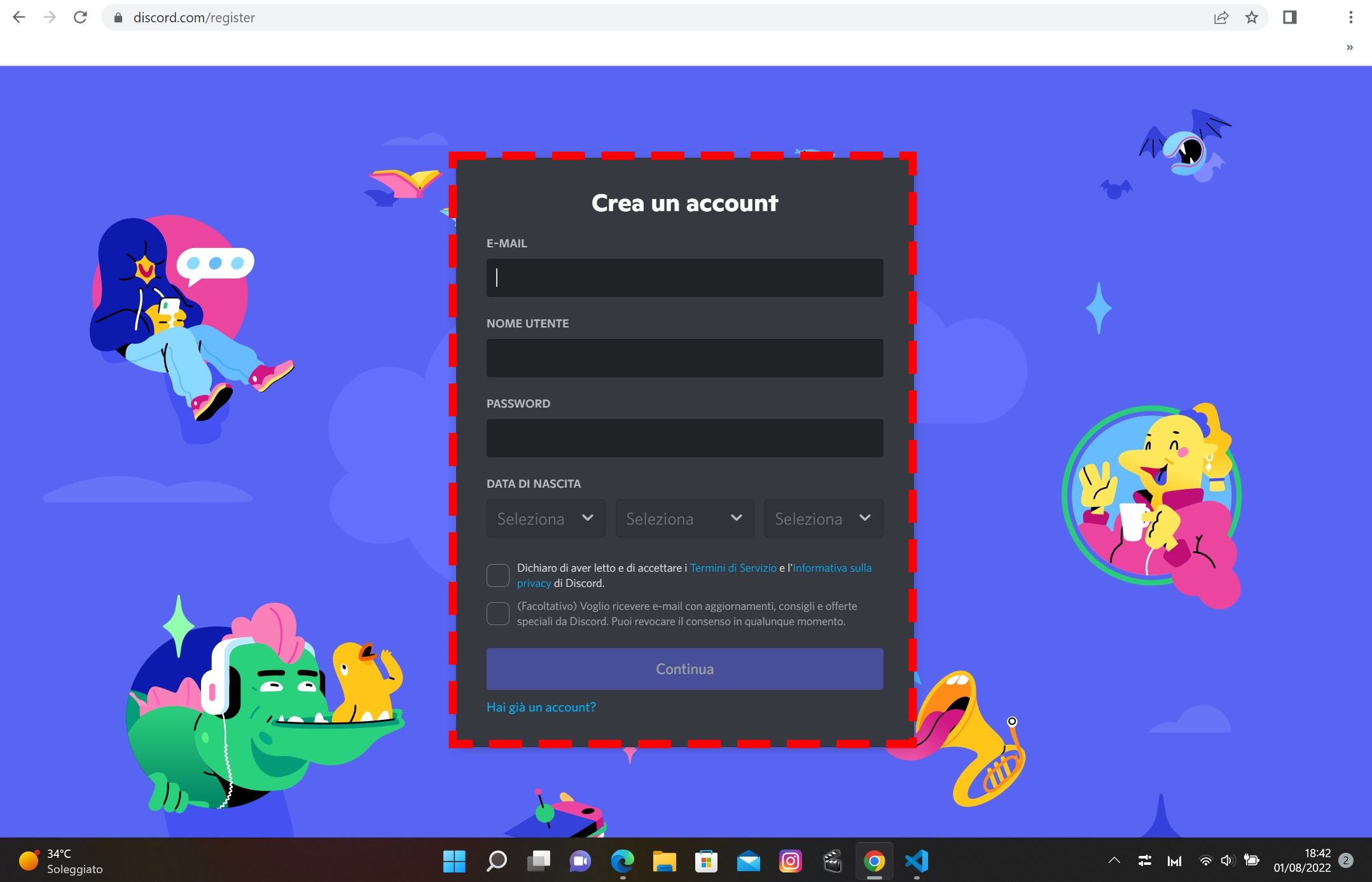Login Discord