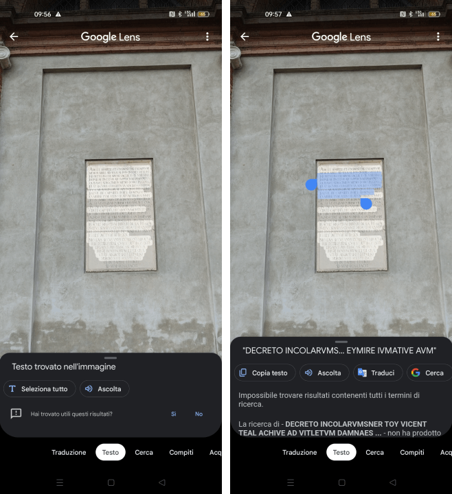 Copiare testo da foto con Google Lens Copiare testo da foto con Google Lens