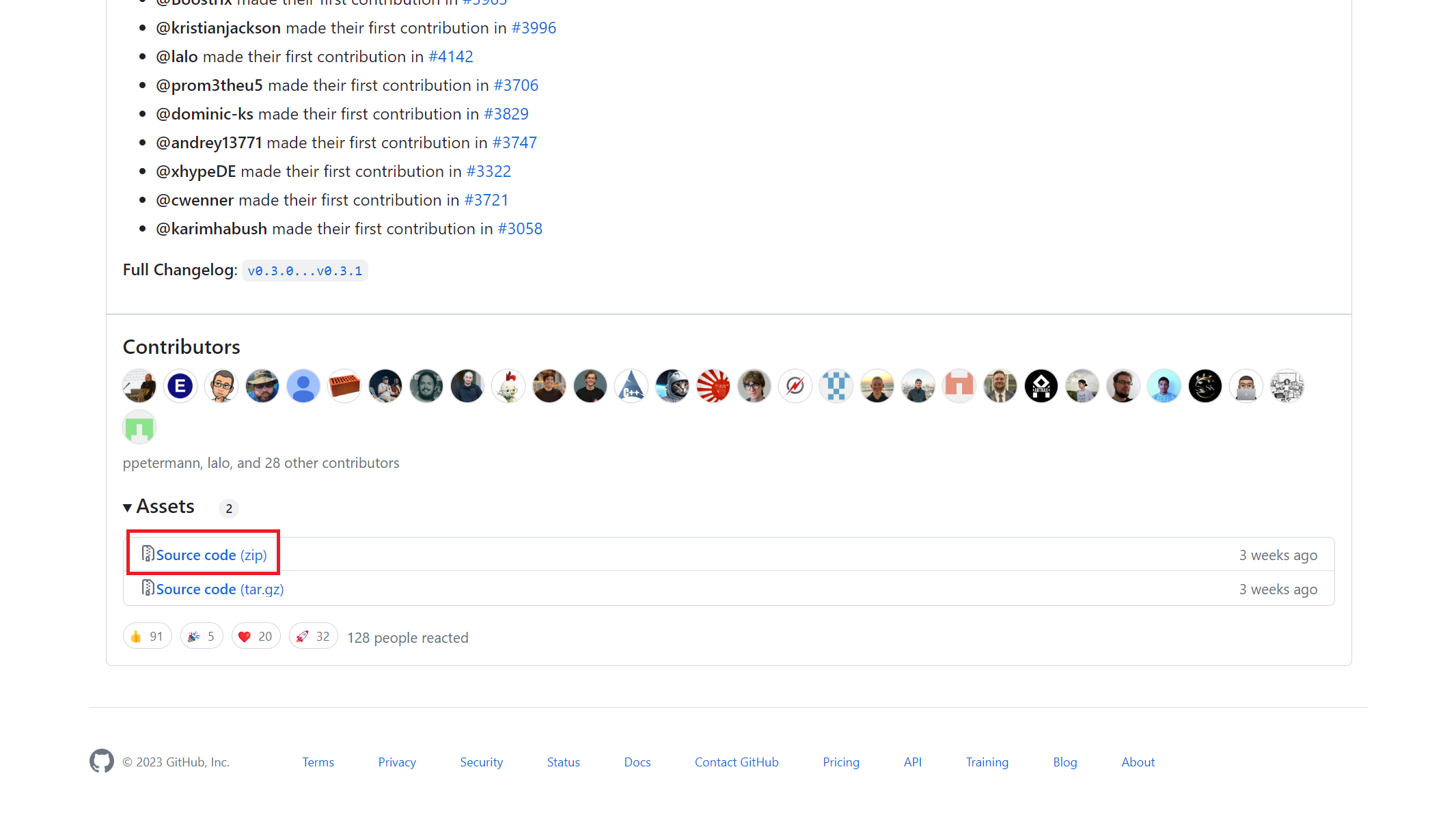 Schermata Github Schermata Github