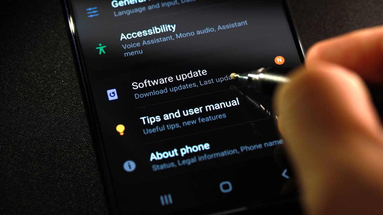 Mobile schermata software update Mobile schermata software update