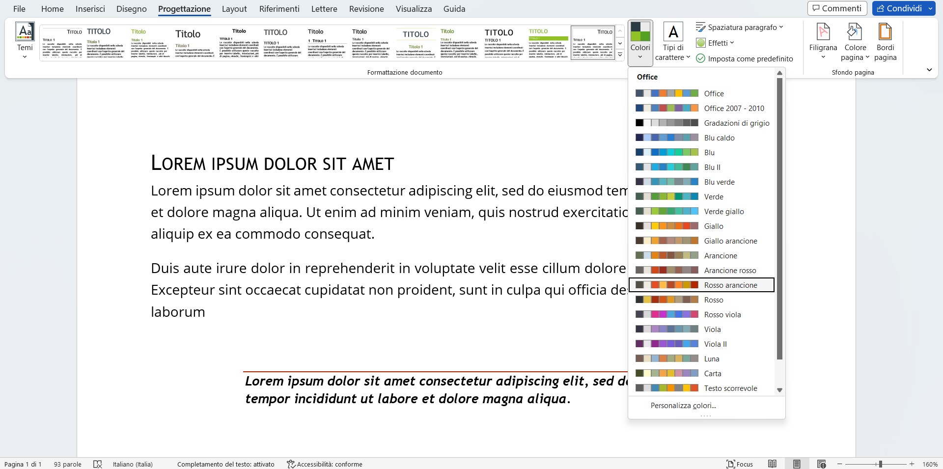 Modificare un tema Modificare un tema