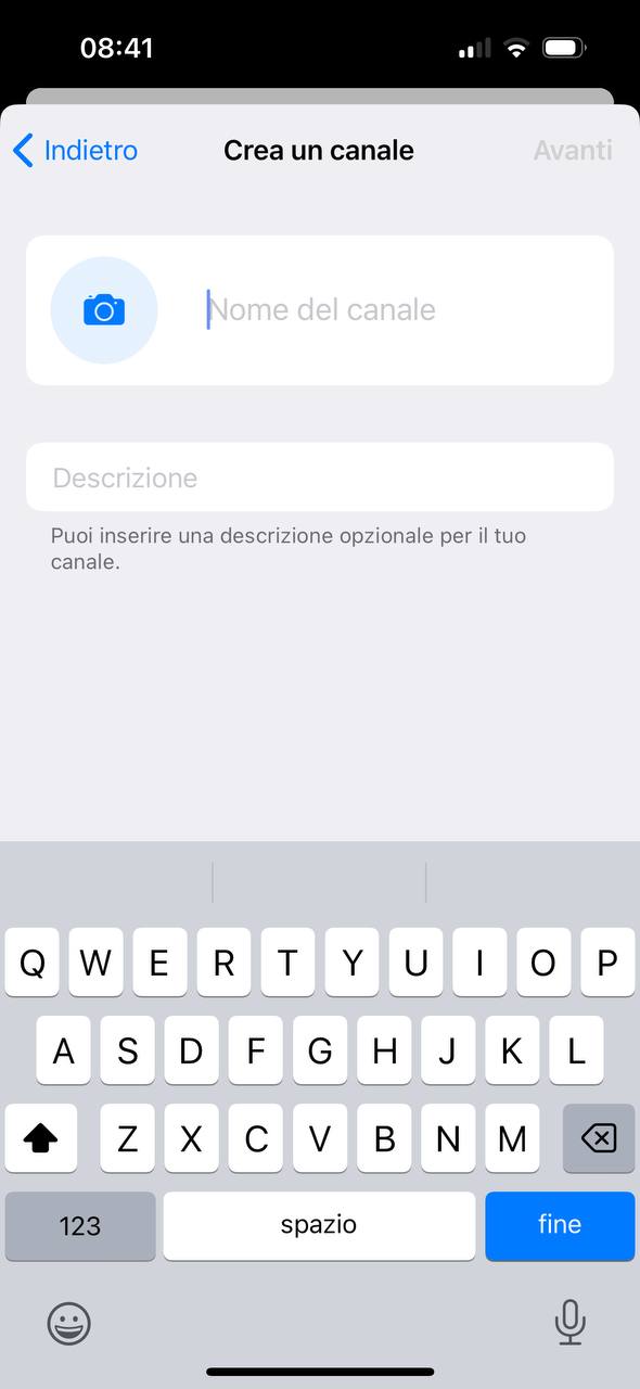 Creare canale telegram