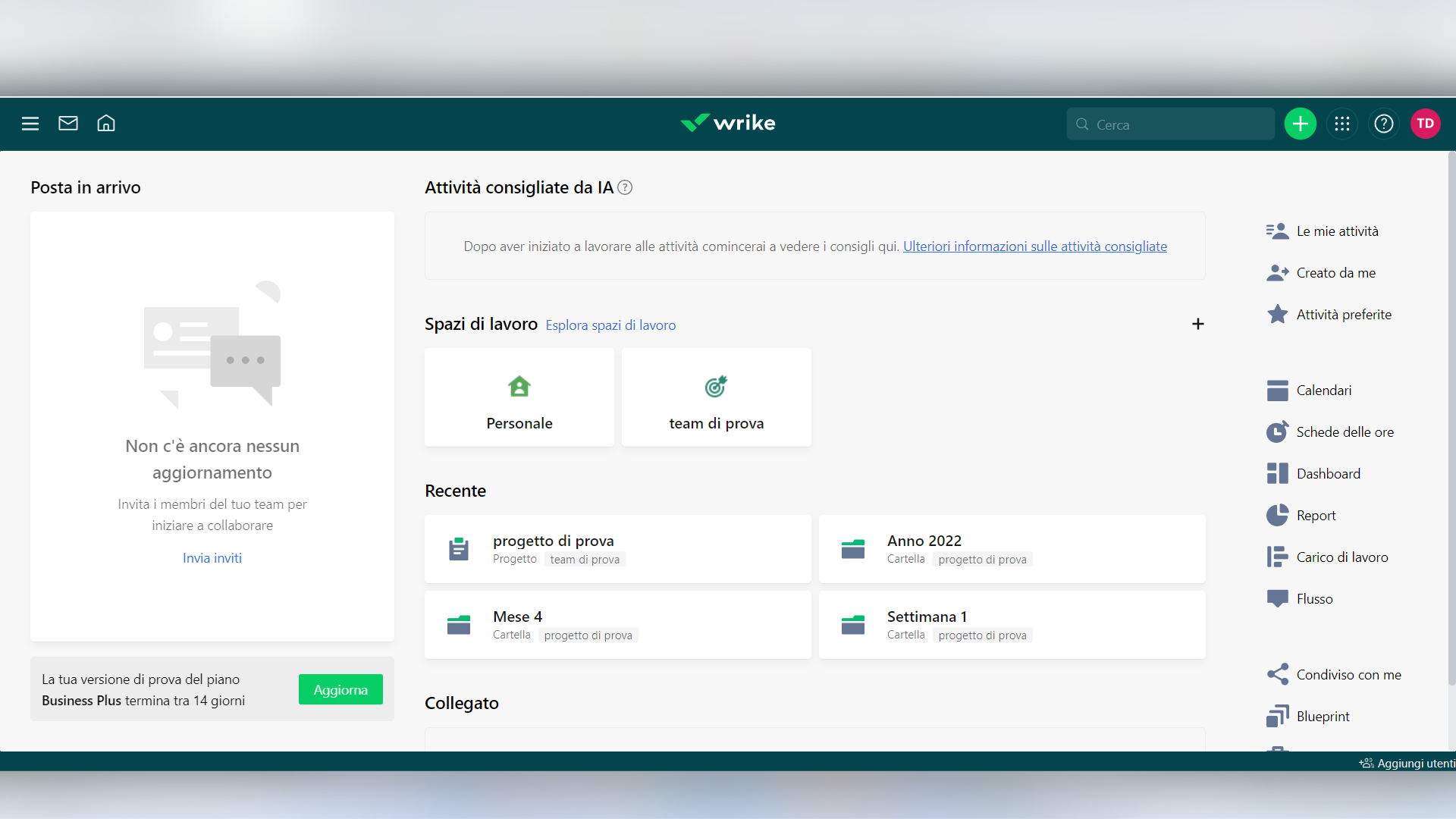 Wrike le funzioni principali Wrike le funzioni principali