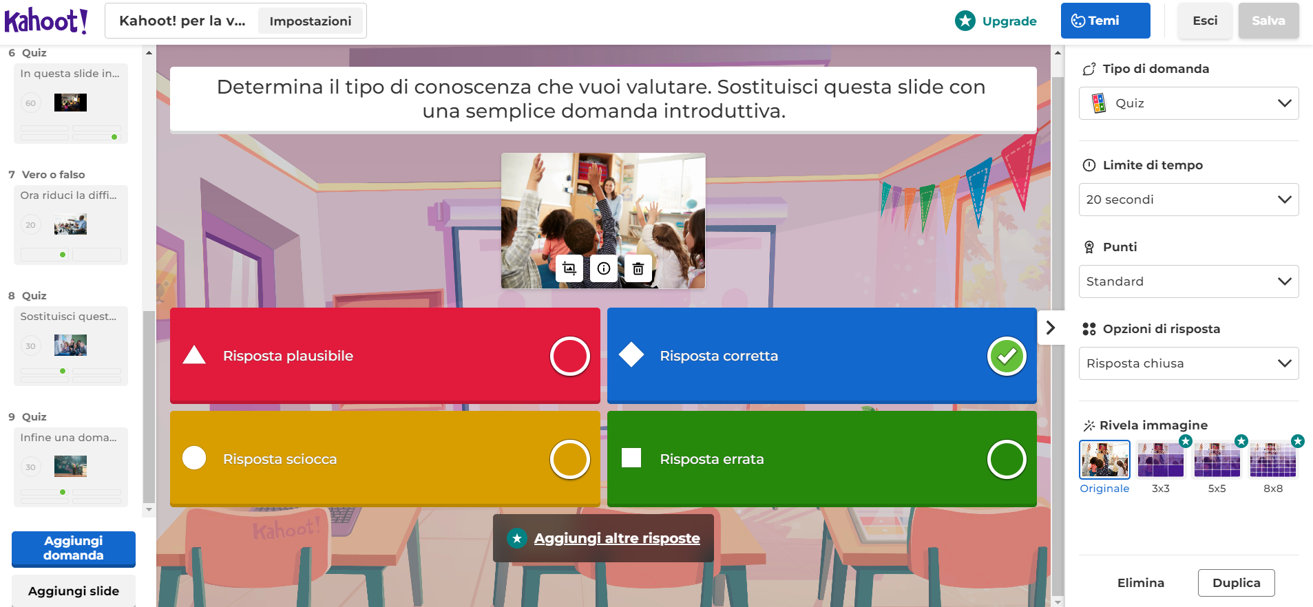 Creare un kahoot Creare un kahoot