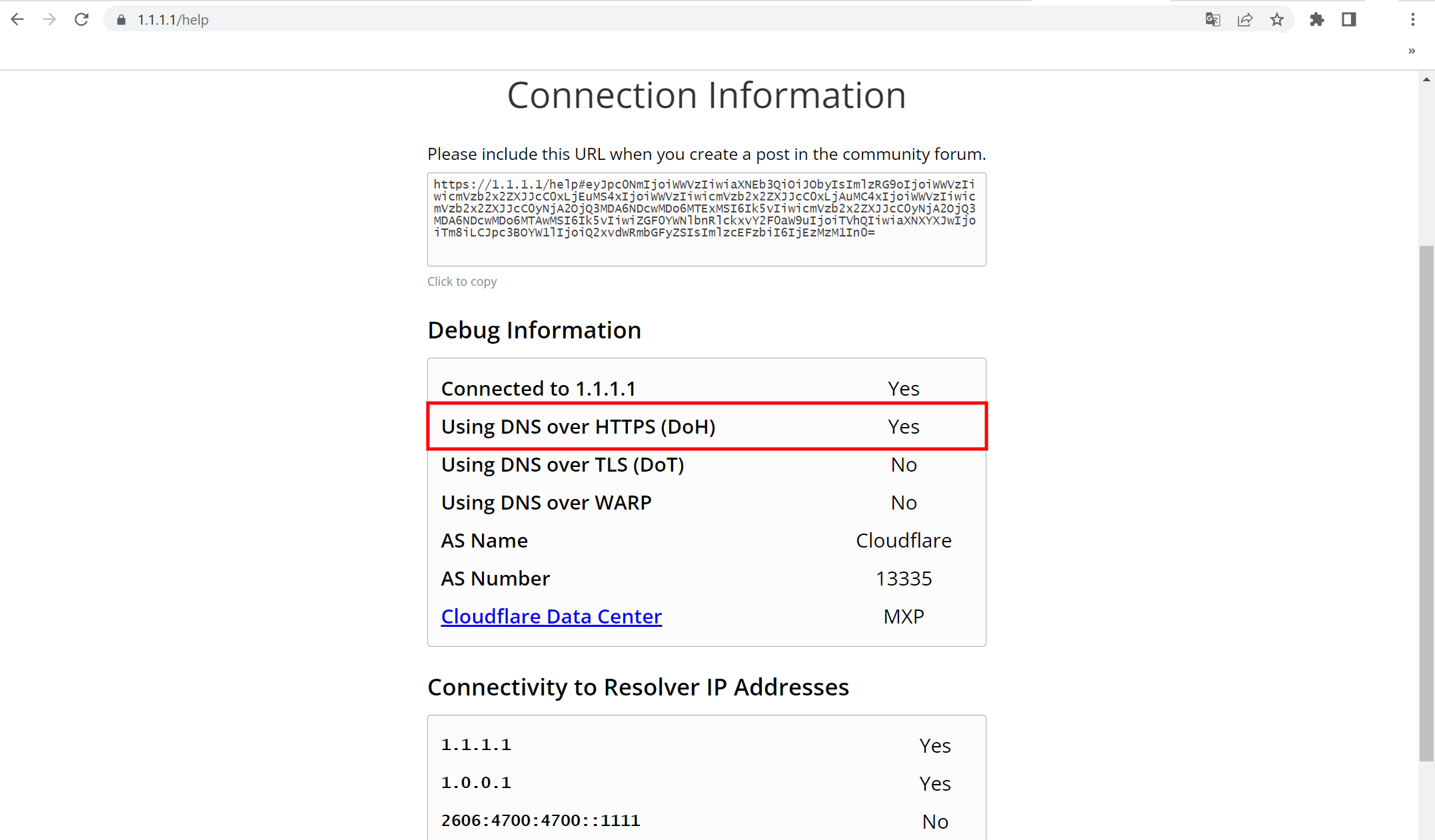 Controllare se DNS over Https è attivo Controllare se DNS over Https è attivo
