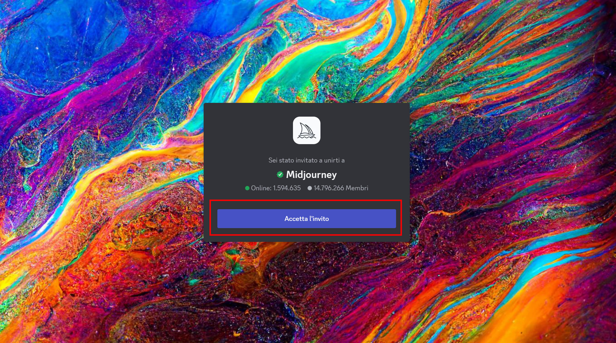 Unirsi al server Discord di Midjourney Unirsi al server Discord di Midjourney