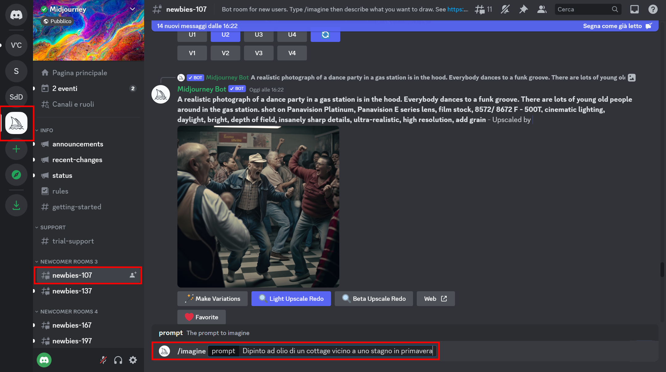 Creare immagini con Midjourney AI Creare immagini con Midjourney AI