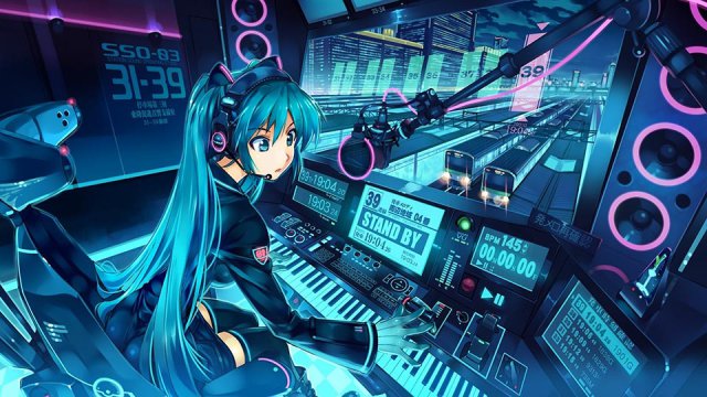 Hatsune Miku pronta a cantare