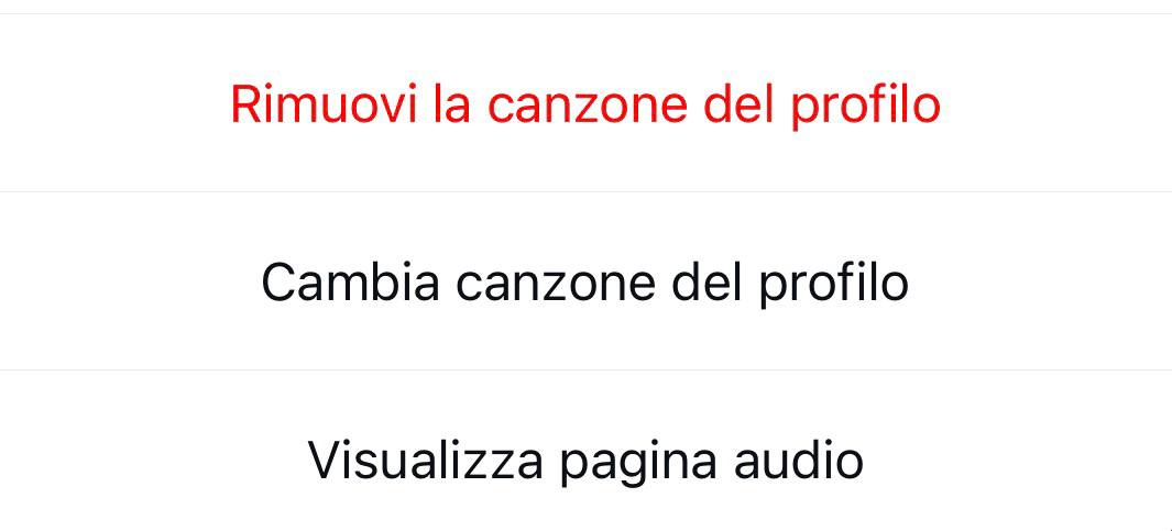 Rimuovere musica su instagram