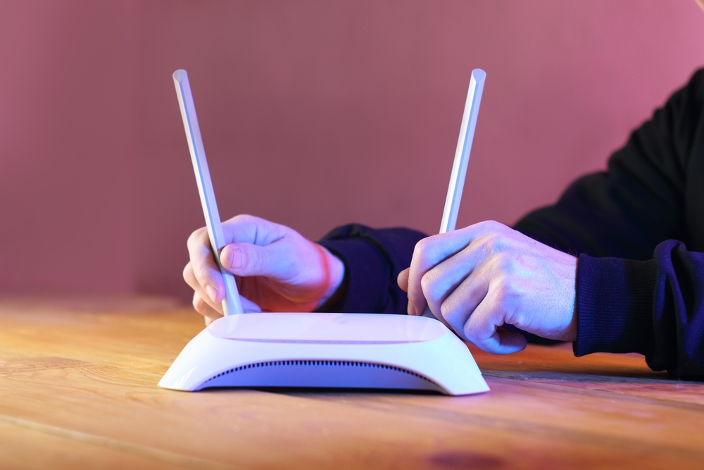 Uomo sistema antenne del router wifi