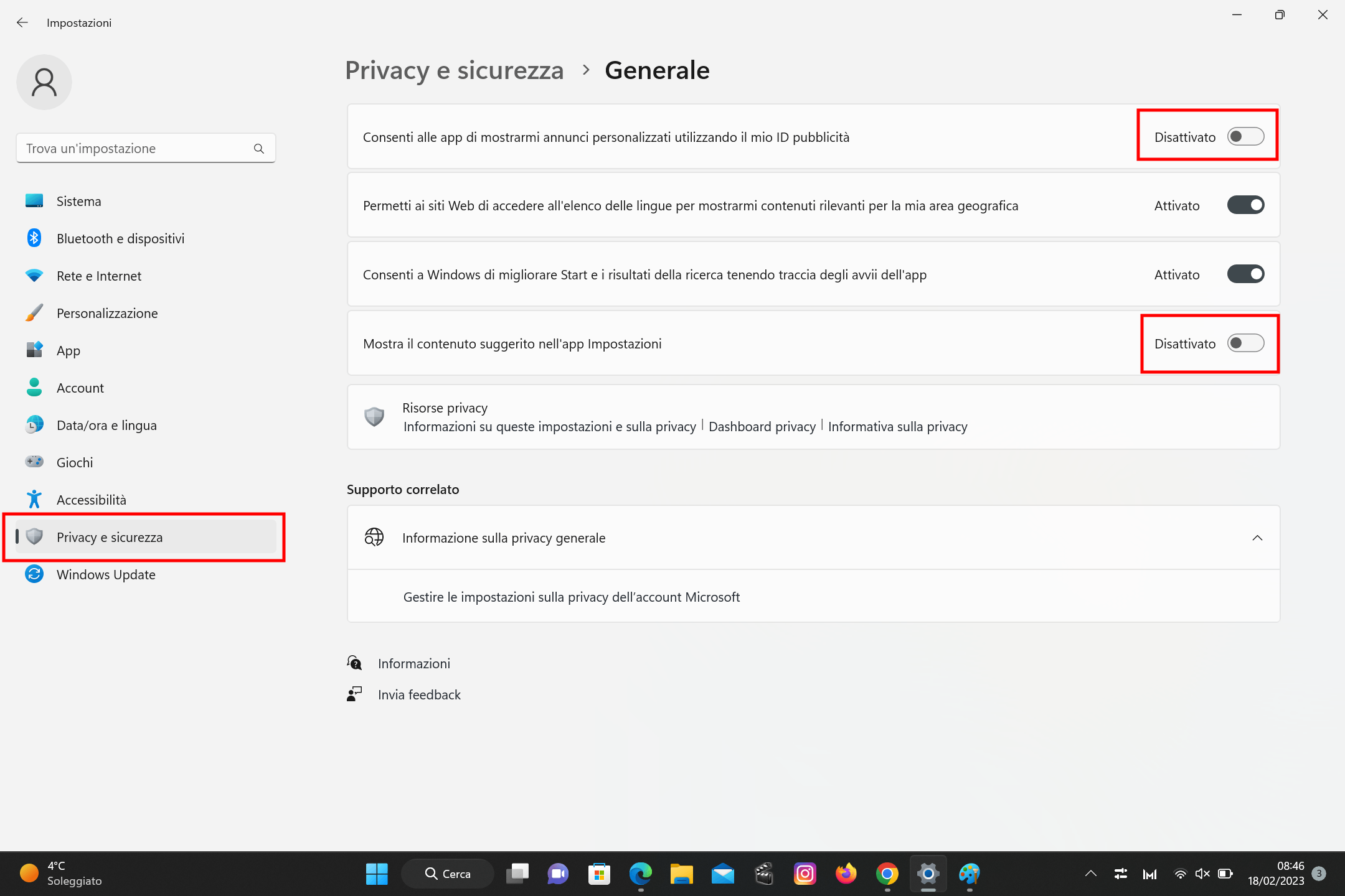 Proteggere la propria privacy
