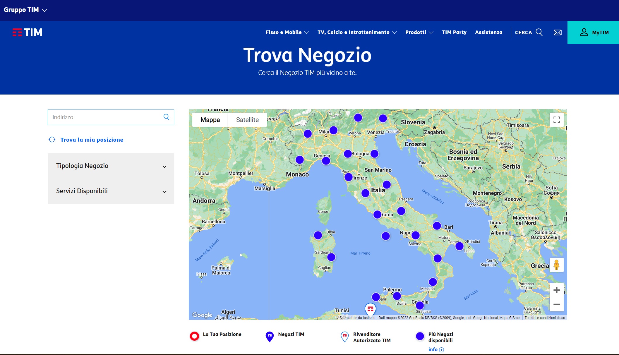 Trova Negozio TIM per SPID