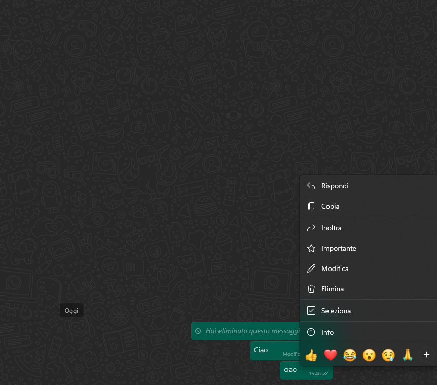 Modifica testo whatsapp Modifica testo whatsapp