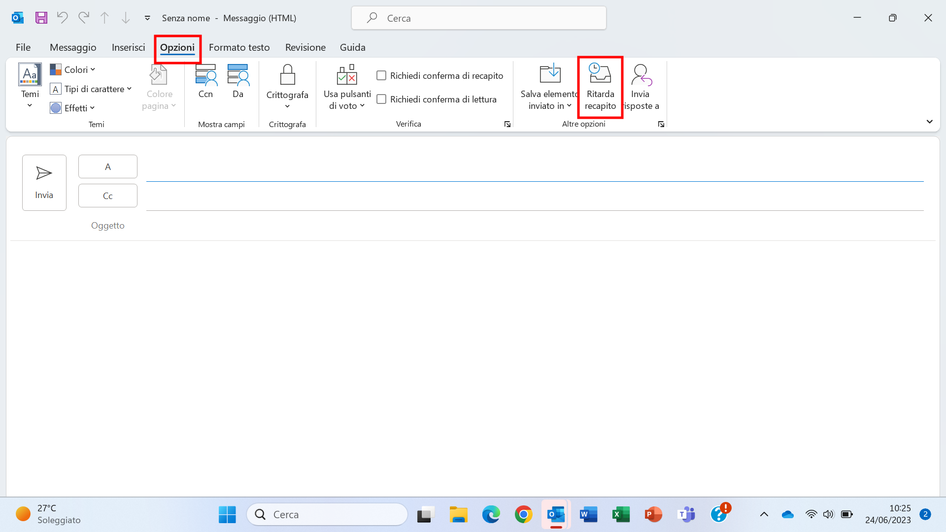 Ritarda recapito Windows