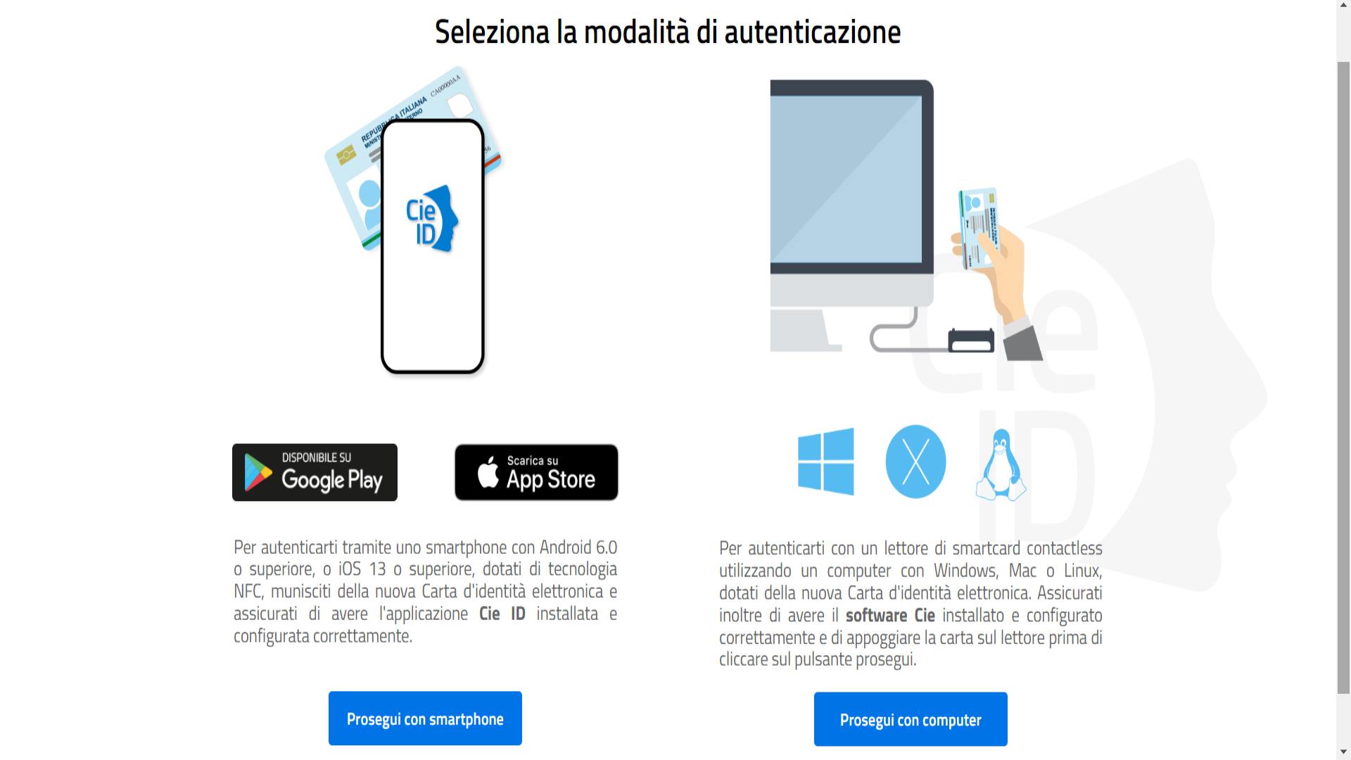 Come accedere con CIE da smartphone