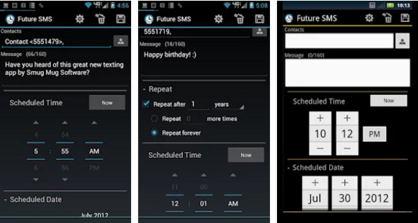 future sms text scheduler