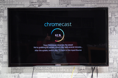 Google Chromecast in fase di configurazione
