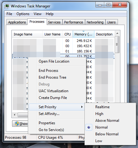 Come gestire la priorità dei processi con task manager