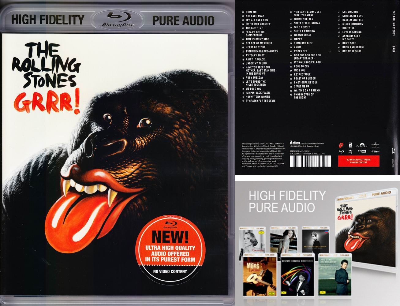 La copertina del blu ray audio di GRRR! dei Rolling Stones