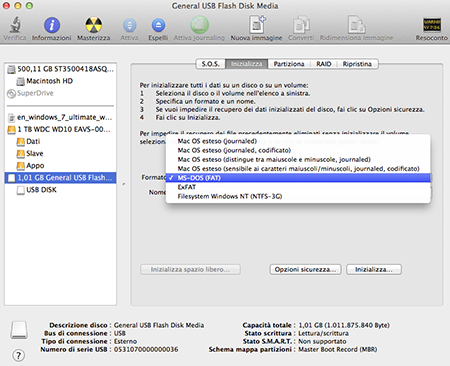 Formattare con OS X