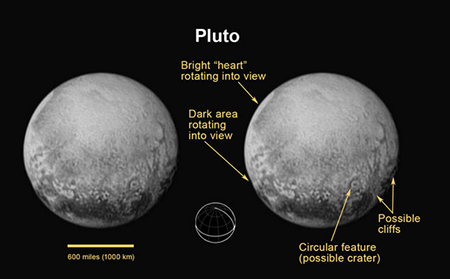 Una delle ultime immagini di Plutone scattate dalla sonda Nasa