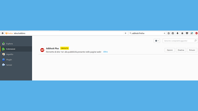 come disattivare adblock firefox