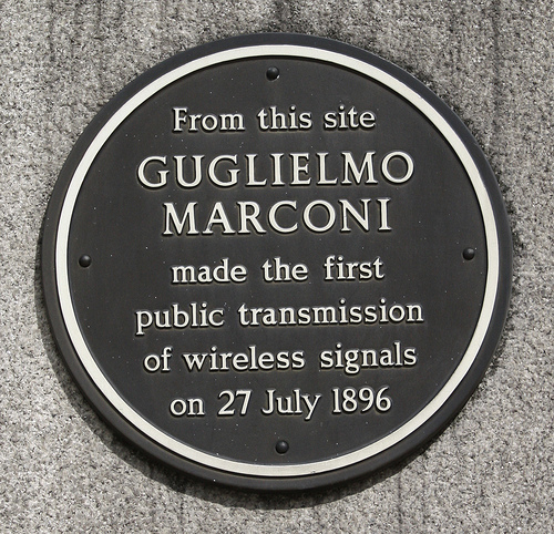 Targa commemorativa di Guglielmo Marconi