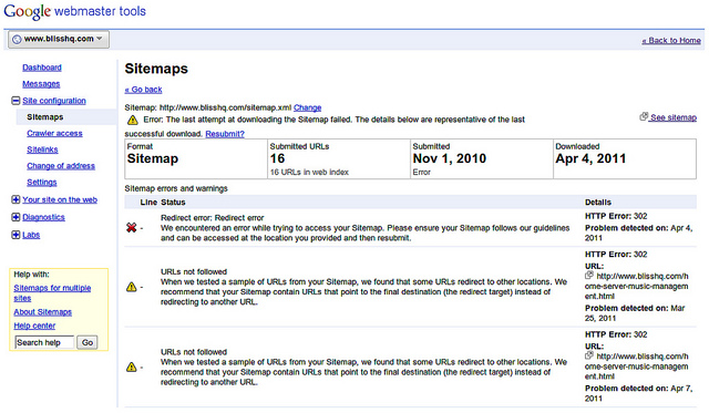 Creare una sitemap con Google