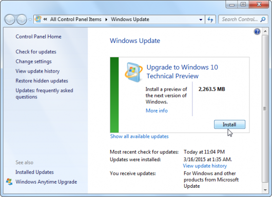 Upgrade a Windows 10