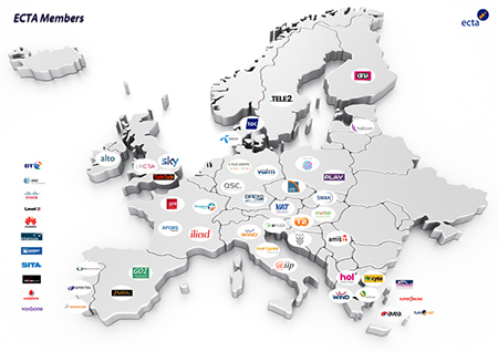 La cartina degli operatori aderenti ad ECTA