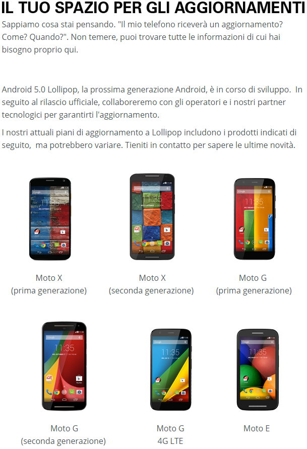 L'annuncio Motorola