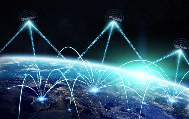 Superficie terrestre coperta da segnale satellitare