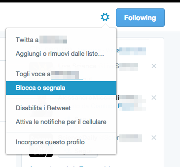 Bloccare su Twitter