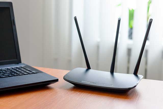 Router su scrivania