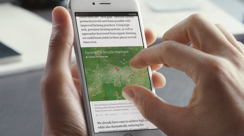 Mappa navigabile all'interno di un Instant articles