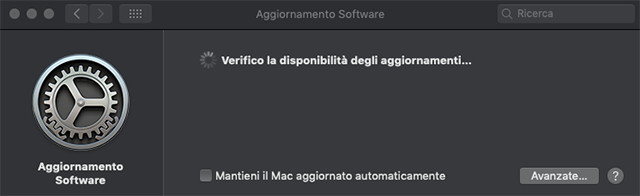 aggiornamento macos