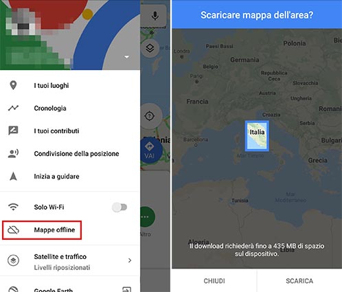 Google Maps offline