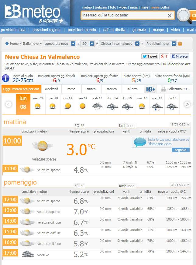 Bollettino neve 3Bmeteo