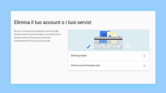 come eliminare gmail