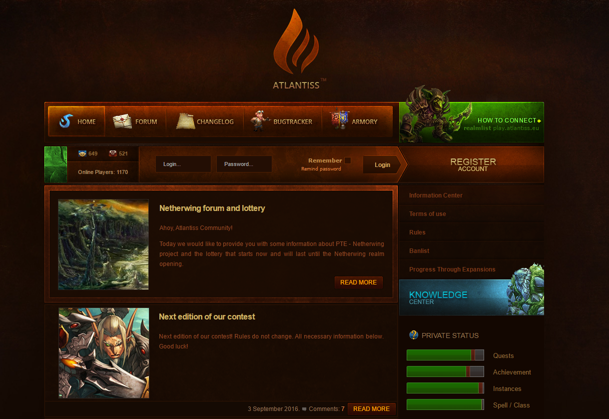 atlantiss server privato world of warcraft