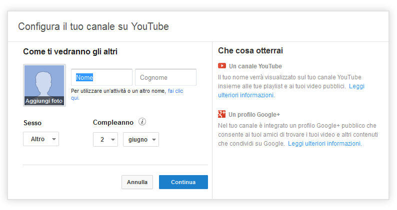 Canale YouTube