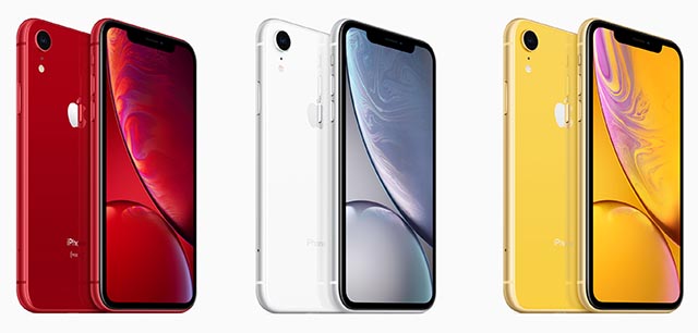 iPhone Xr in tre colorazioni