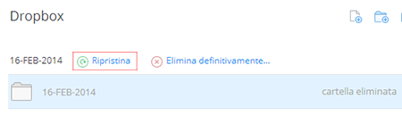 Ripristinare i file cancellati da Dropbox