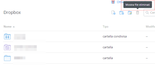 Recupero file eliminati da Dropbox