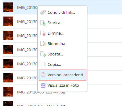 Recuperare versioni precedenti dei file di Dropbox