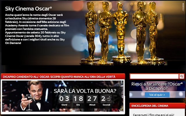 Sky Cinema speciale Academy Awards