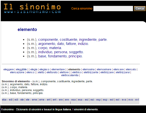 Il sinonimo