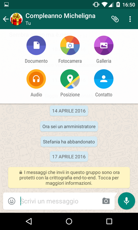 Condividere contatti Whatsapp